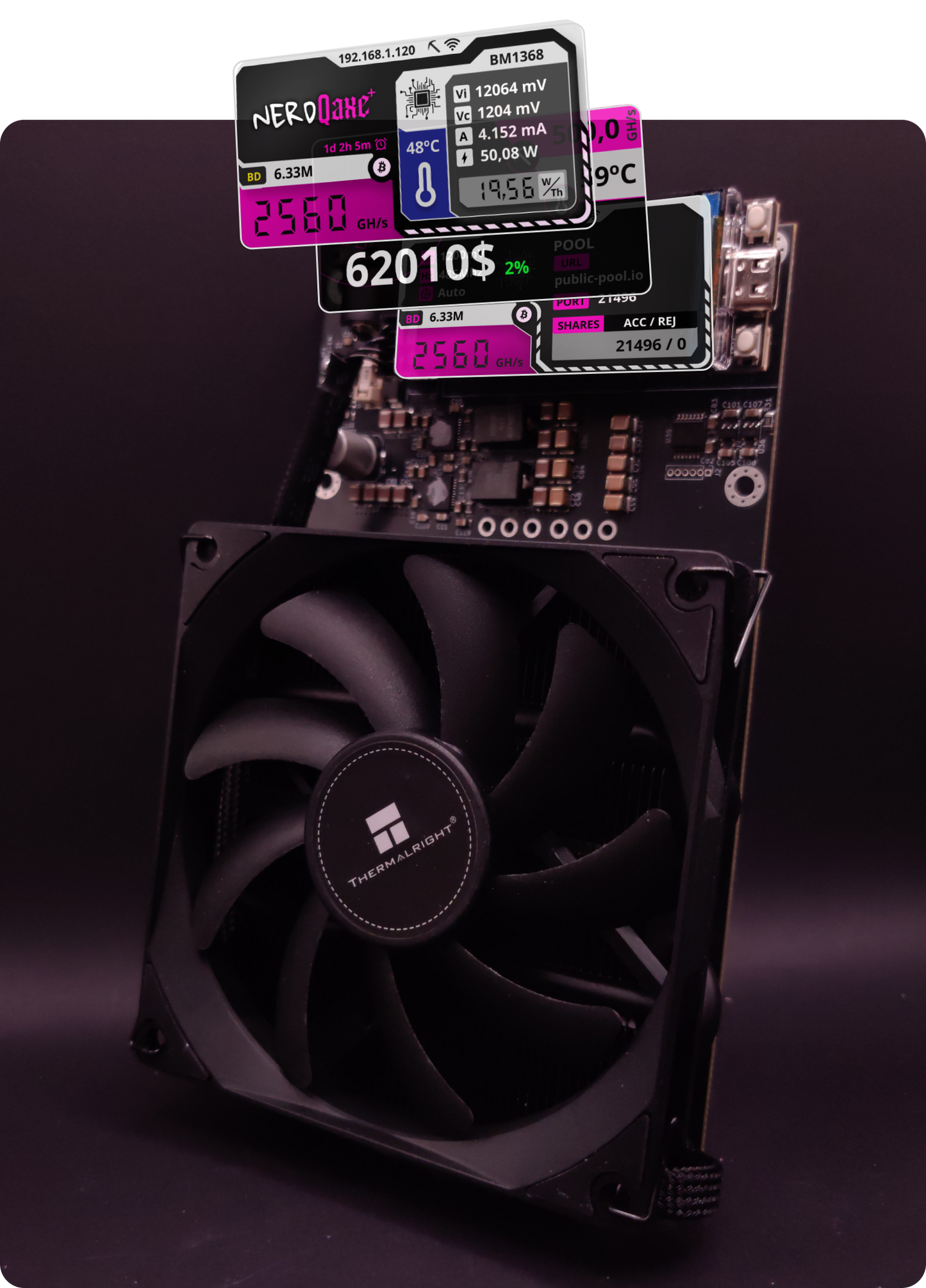 NerdQAxe (2.4TH/s - 55W)